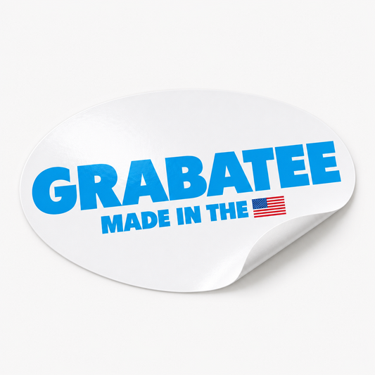 Custom Oval Full Color Vinyl Stickers | UV Printed 6 Mil Vinyl