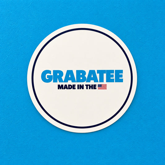 Custom circle full color vinyl sticker example by Grabatee